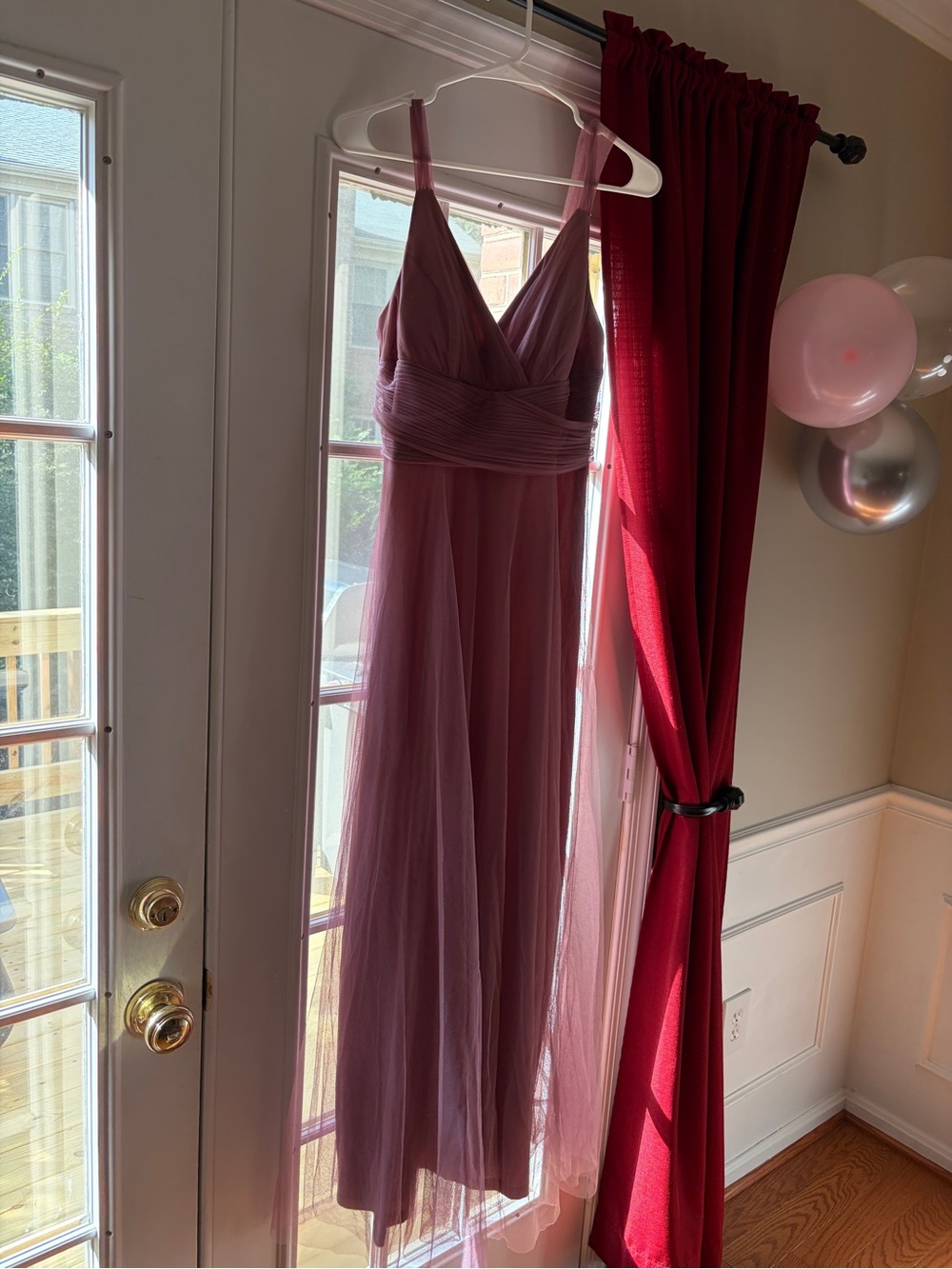 Ever Pretty Mauve V-Neck Maxi Dress
